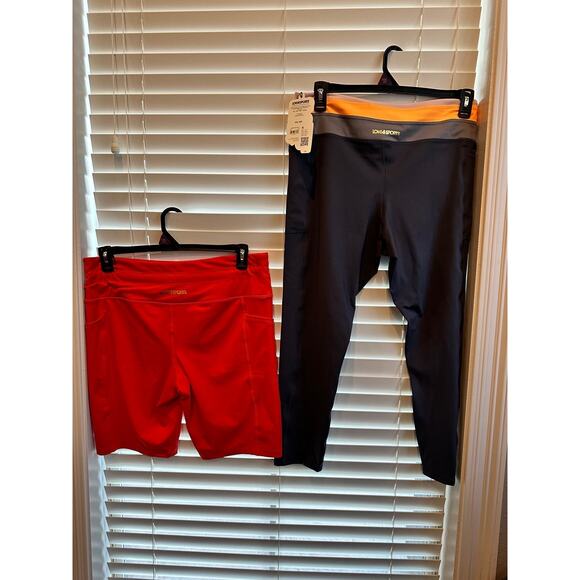 Love & Sports leggings and shorts. XL 2XL Womens new athletic workout - Picture 3 of 10
